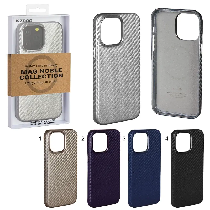Чехол iPhone 14 Pro Max Mag Noble Collection Carbon K-DOO