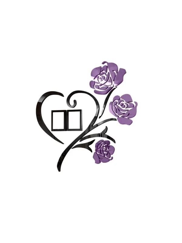 Наклейка интерьерная с фоторамками TAKE IT EASY &laquo;Розы&raquo;, декор настенный, панно 50&times;50 см, рамка 11&times;8 см