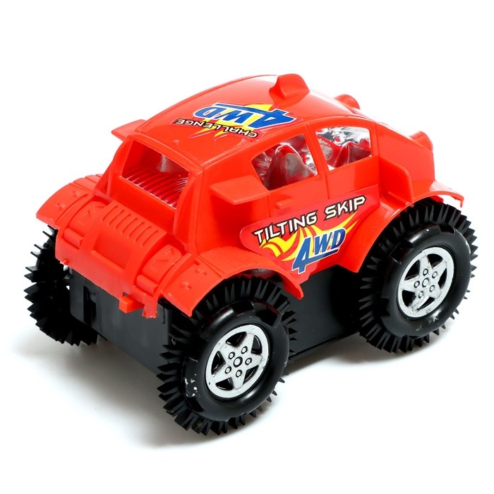 Машина-перевёртыш «Безумный гонщик», работает от батареек, световые эффекты, цвета МИКС