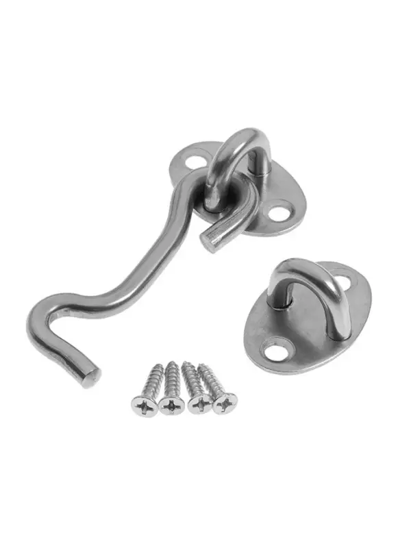 Крючок ветровой LOCKLAND KV001, L=75 мм, нержавеющая сталь, цвет хром, 2 шт.