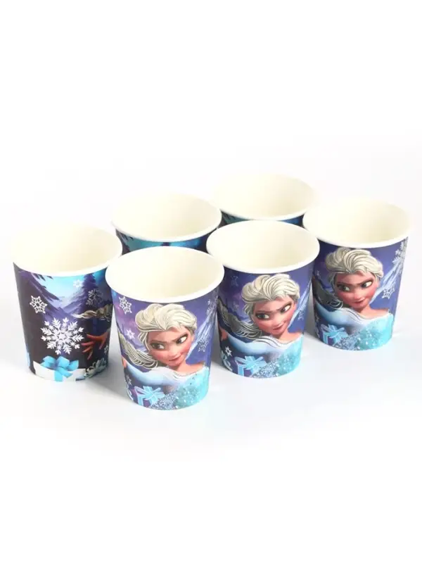 Стакан одноразовый бумажный с тиснением, 250 мл, Холодное сердце