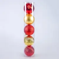 Ёлочные игрушки &laquo;Ассорти&raquo;, набор 5 шт., d=15 см, красный/золотистый