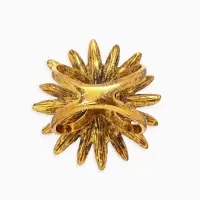 Кольцо для платка "Цветок Астра", цвет белый в чернёном золоте Кольцо для платка "Цветок Астра", цвет белый в чернёном золоте