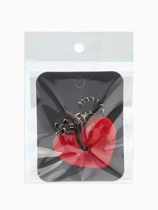 Брошь &laquo;Кот мартовский&raquo;, красно-чёрная в золоте