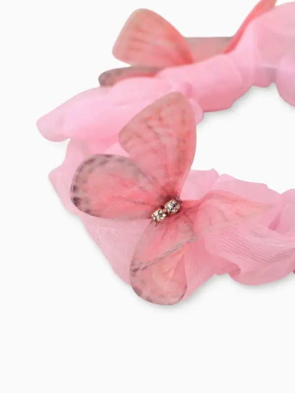 Резинка для волос «Бабочки» розовая, Коты аристократы Резинка для волос «Бабочки» розовая, Коты аристократы