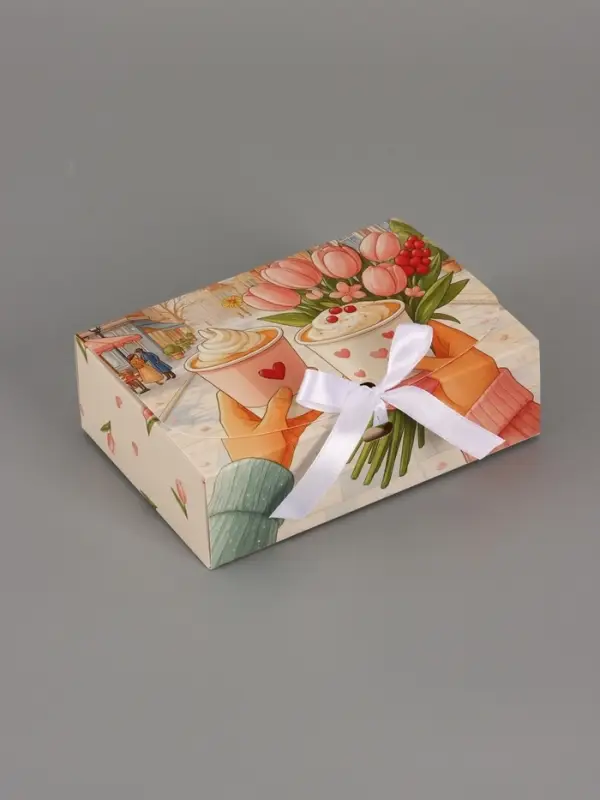 Подарочная коробка сборная "Тепло",  16,5 х 11, 5 х 5 см