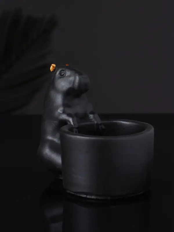 Подсвечник  Подсвечник "Капибара" 6х9 см, чёрный