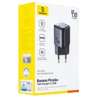 Переходник сетевого зарядного устройства на Type-C 45W GAN P10176800123-00 Baseus черный