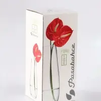 Ваза «Омега», h=26 см, стекло, светло-серая Ваза «Омега», h=26 см, стекло, светло-серая