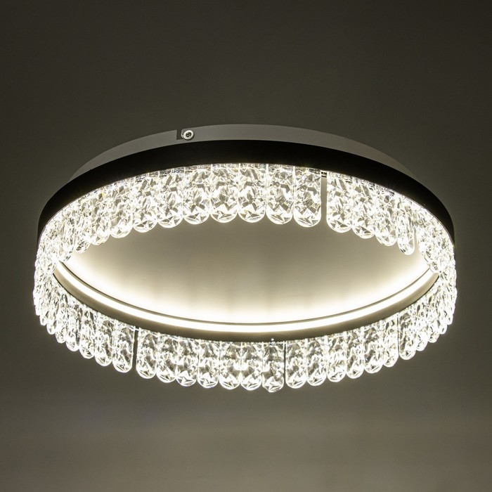 Люстра Люстра "Бахрома" LED 63Вт 3000-6000К черное золото 50х50х12смсм