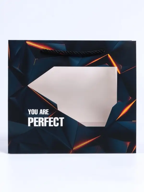 Пакет подарочный с окном Perfect, 25&times;10&times;22 см