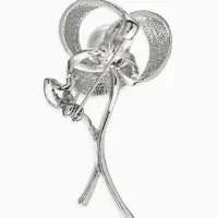Брошь &laquo;Цветок&raquo; тринити, жемчуг, цвет белый в серебре