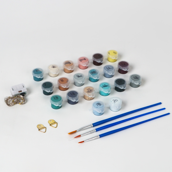 Картина по номерам с подрамником и гирляндой «Нежность», 30 х 40 см Картина по номерам с подрамником и гирляндой «Нежность», 30 х 40 см