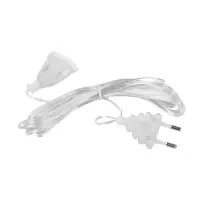 Удлинитель для комнатных гирлянд, 5 м, прозрачная нить, УМС-вилка