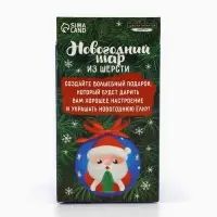 Ёлочный шар из шерсти на новый год &laquo;Дед Мороз&raquo;, d=7 см, новогодний набор для творчества
