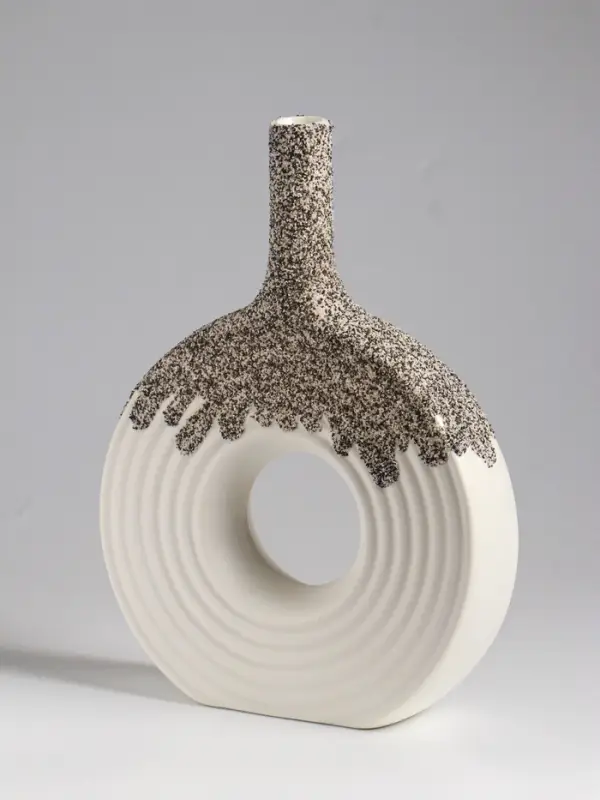 Ваза настольная керамика Ваза настольная керамика "Паскуаль" 26,5х20 см, бело-серый