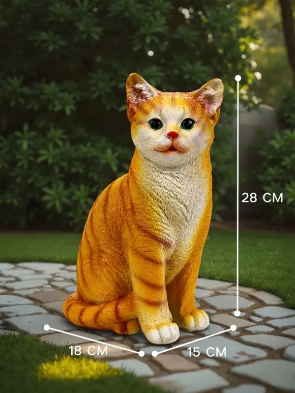 Садовая фигура из полистоуна &laquo;Кошка&raquo;, 28&times;15&times;18 см