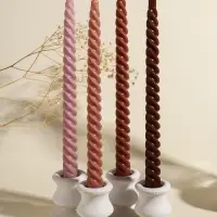 Набор свечей витых, 2х25 см, 4 шт, палитра коричневого 25,5х8,8х2,4 см Набор свечей витых, 2х25 см, 4 шт, палитра коричневого 25,5х8,8х2,4 см