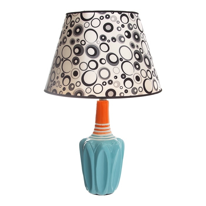 Настольная лампа с абажуром RISALUX «Аджена», Е27, 40 Вт, круги, 30×30×32.5 см Настольная лампа с абажуром RISALUX «Аджена», Е27, 40 Вт, круги, 30×30×32.5 см