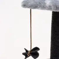 Домик для кошек с когтеточкой, 33&times;40&times;103 см, квадратный, ковролин, серый