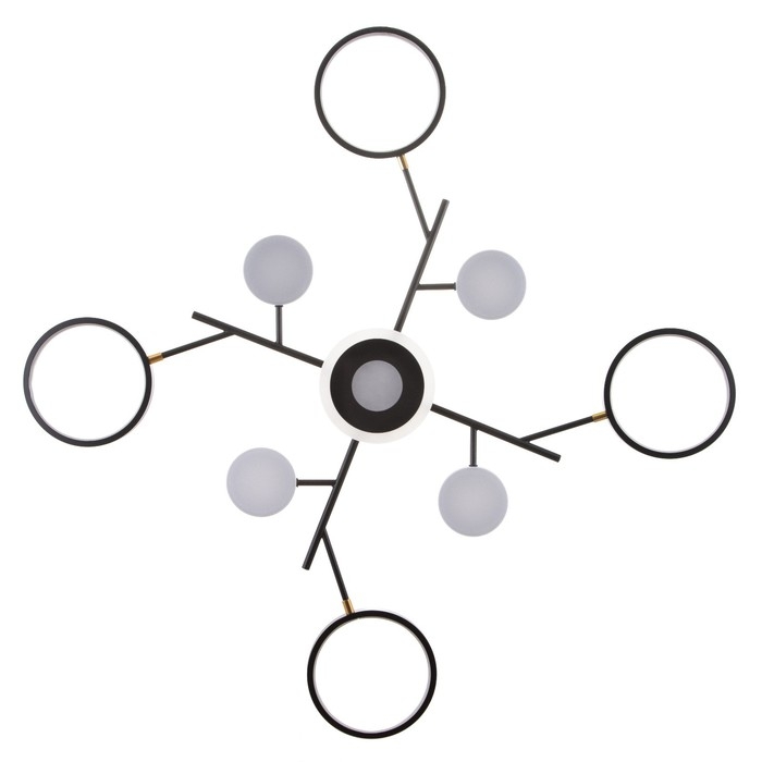 Люстра с ПДУ 2300/9BK LED 190Вт 3000-6000К черный 85х85х9 см BayerLux
