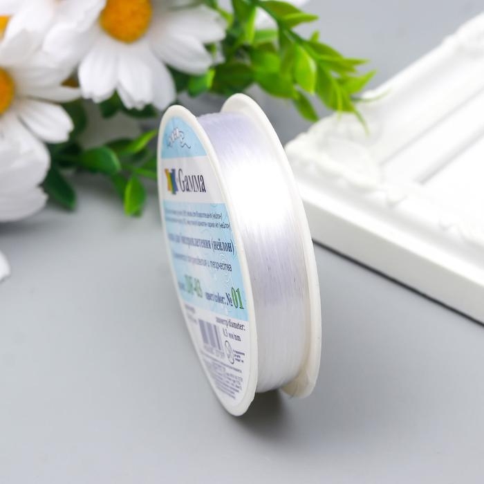 Леска для бисера  Леска для бисера "Gamma" d 0.3 мм 100 м ± 0.5 м №01 белый