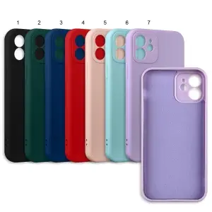 Чехол для iPhone 12 цветной силикон