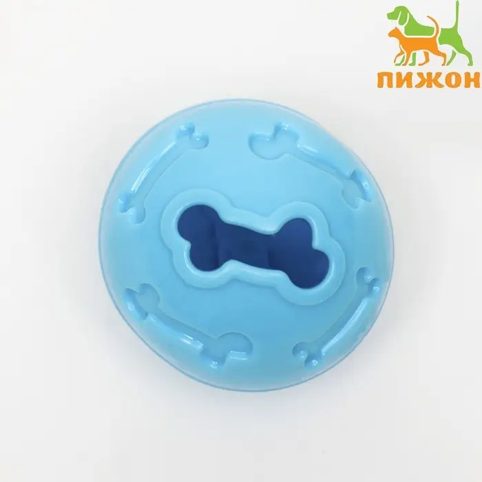 Мяч под лакомства, утолщённый TPR, 7 см, голубой
