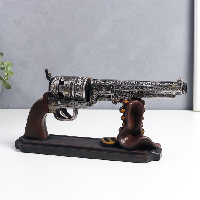 Сувенир полистоун  Сувенир полистоун "Револьвер коллекционный"  29х13 см