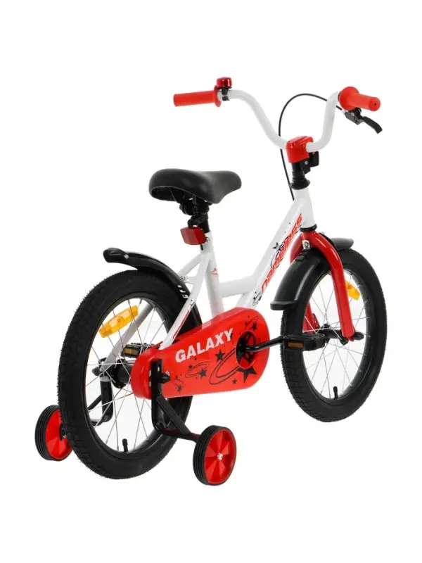 Велосипед детский Nameless GALAXY, диаметр колёс 16", со съёмными колёсами, белый, красный