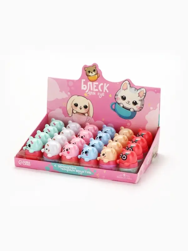 Детский бальзам для губ &laquo;Зверюшки&raquo;, 24х10 г, фруктовый аромат