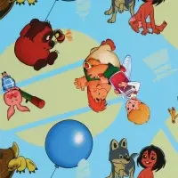 Бумага упаковочная глянцевая &laquo;Добрые мультики&raquo;, 70&times;100 см
