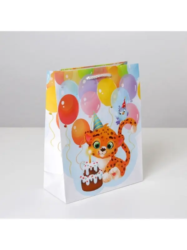 Пакет подарочный ламинированный, упаковка, «С Днём рождения», MS 18 х 23 х 8 см