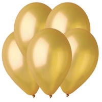 Шар латексный 11", металл, набор 100 шт., gold 39
