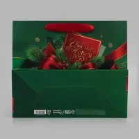 Пакет подарочный с лентой &laquo;Счастья в Новом году&raquo;, ML 27&times;23&times;11.5 см