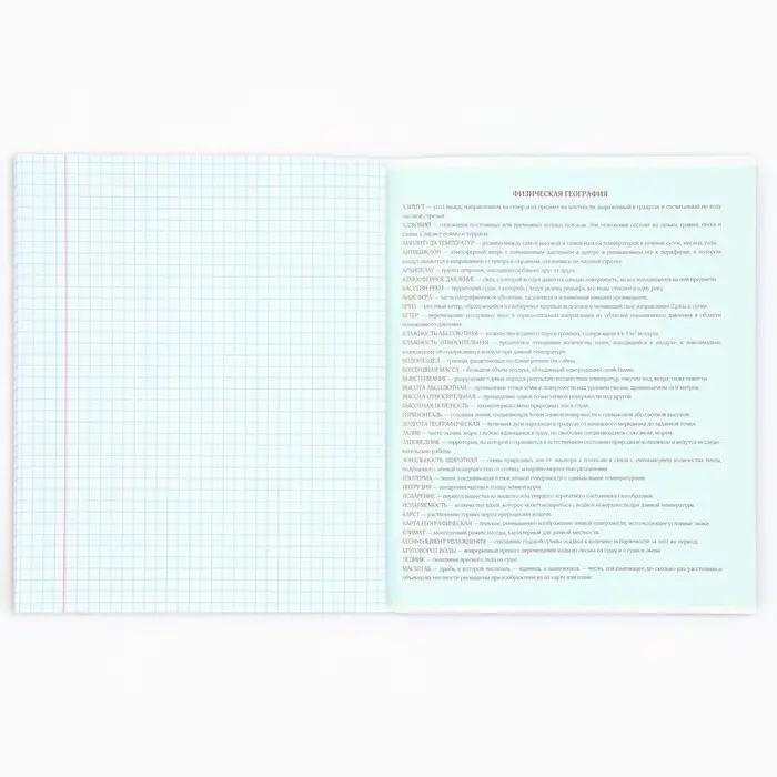 Тетрадь в клетку, предметная, 48 л.,на скрепке, А5 &laquo;Аниме Комикс. География&raquo;