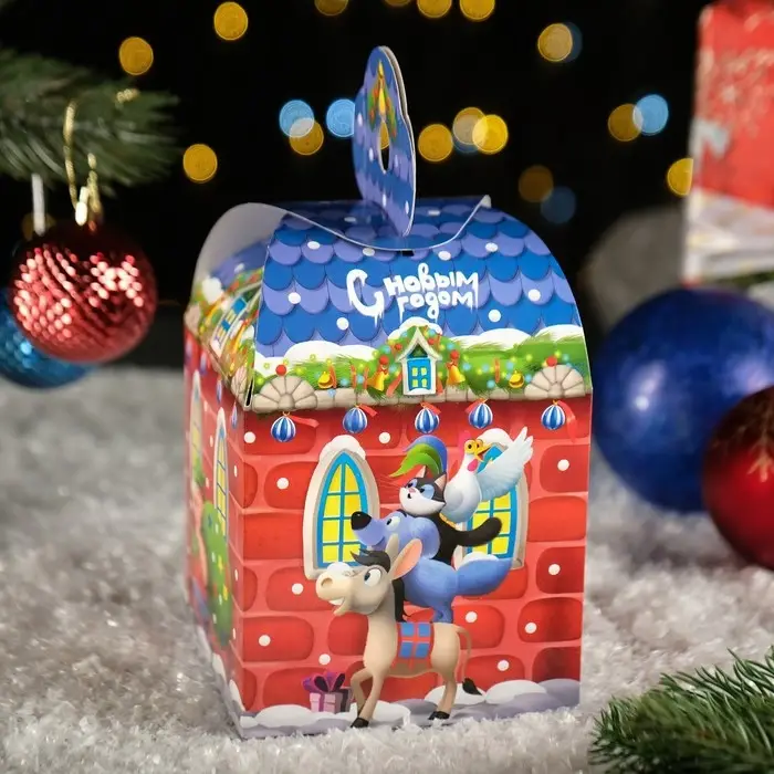 Подарочная коробка «Бременские Музыканты», 12×12×17 см