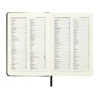 Ежедневник недатированный A5, 140 л, клетка, кожзам, на резинке, желтый срез, Черный
