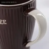 Кружка керамическая Доляна Coffee, 270 мл, цвет коричневый
