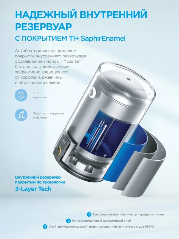 Накопительный водонагреватель MWH-3015-CVM, 30 л, белый Накопительный водонагреватель MWH-3015-CVM, 30 л, белый