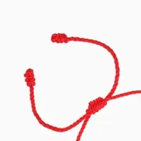 Браслет-оберег &laquo;Красная нить. Узел с глазиком&raquo;, d=6 см, красно-бело-синий