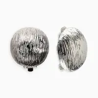 Серьги клипсы для ушей QF &laquo;Полукруг&raquo;, цвет серебро