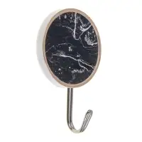 Крючки самоклеящиеся тм VETTA Черный мрамор, пластик, металл, 2шт