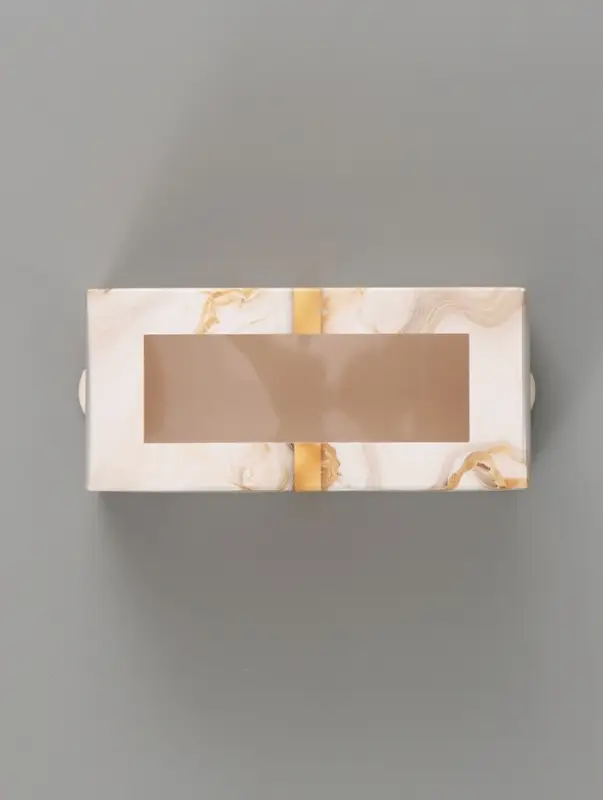 Коробка подарочная с окном &laquo;Мрамор&raquo;, 12&times;5.5&times;5.5 см, самосборная
