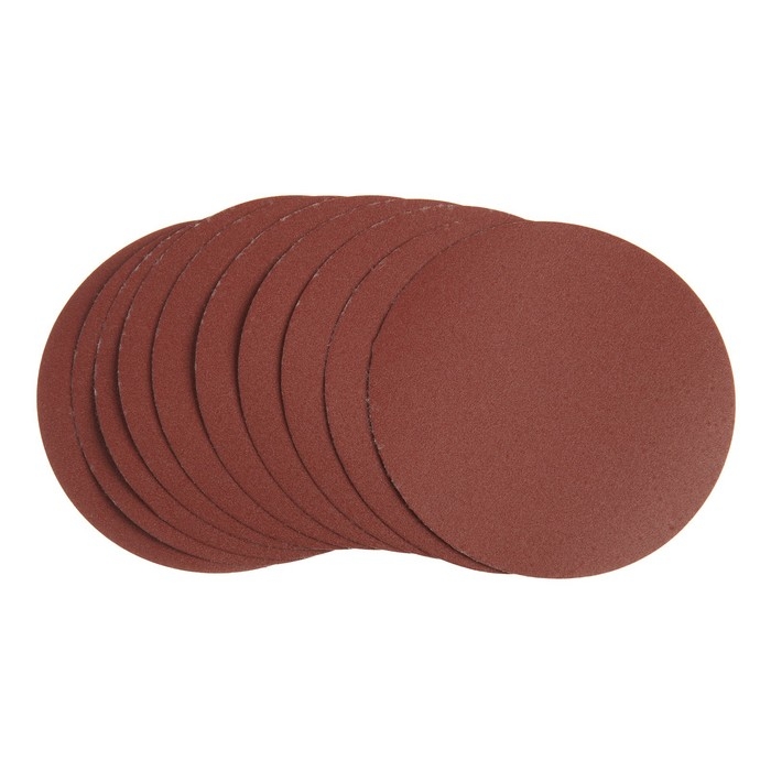 Круг абразивный шлифовальный под  Круг абразивный шлифовальный под "липучку" ТУНДРА, 125 мм, Р240, 10 шт.