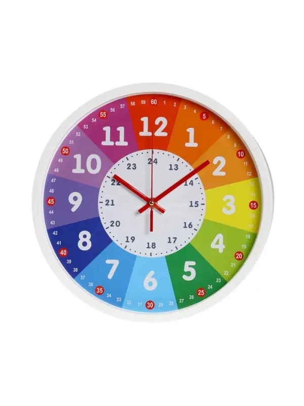 Часы настенные &laquo;Обучающие 2&raquo;, детские, плавный ход, d=30 см, белые