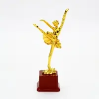 Статуэтка наградная &laquo;Балет&raquo;, пластиковая, 19.5 см, цвет золотой