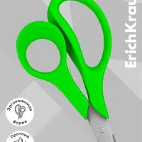 Ножницы детские для левшей 14 см, ErichKrause Joy Ergo, с закруглёнными концами лезвий и линейкой, МИКС