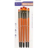 Набор кистей для рисования, синтетика, 5 штук: № 2, 4, 6, 8, 10, плоские, международный размер