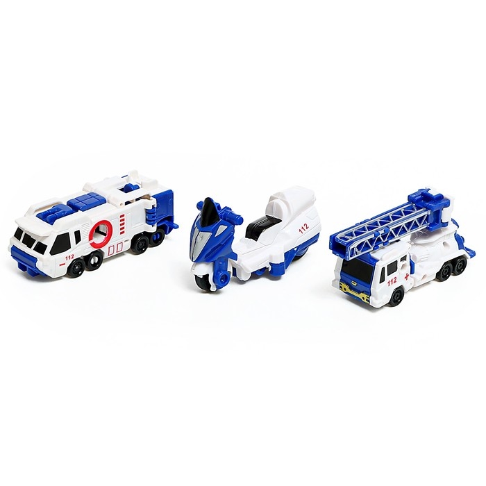 Робот «Полицейский вертолёт», трансформируется, собирается из 3-х машинок Робот «Полицейский вертолёт», трансформируется, собирается из 3-х машинок